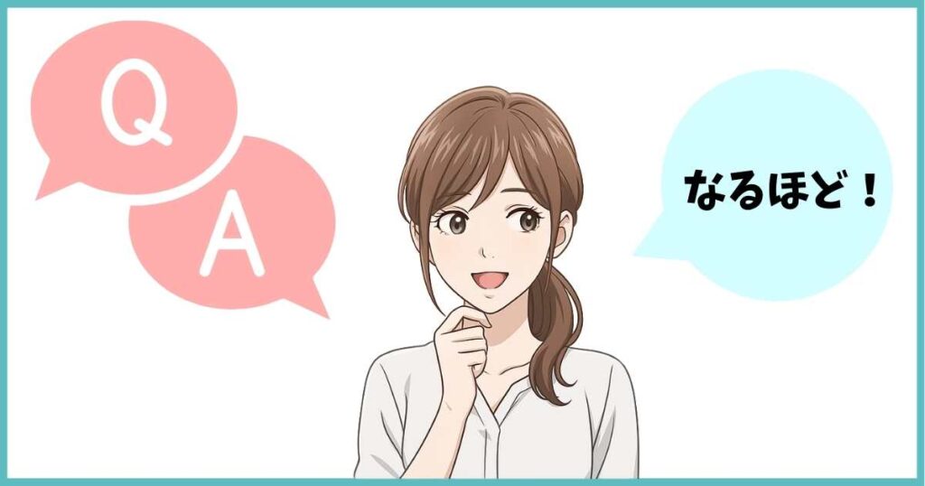 ミイダスのしつこい電話に関するQ&Aをイメージしたイラスト。女性キャラクターが「なるほど!」と納得している場面。