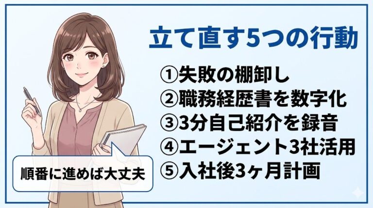 40代の転職失敗『人生終わり』と思った人へ｜採用担当が伝えたい3つのこと｜立て直す5つの行動