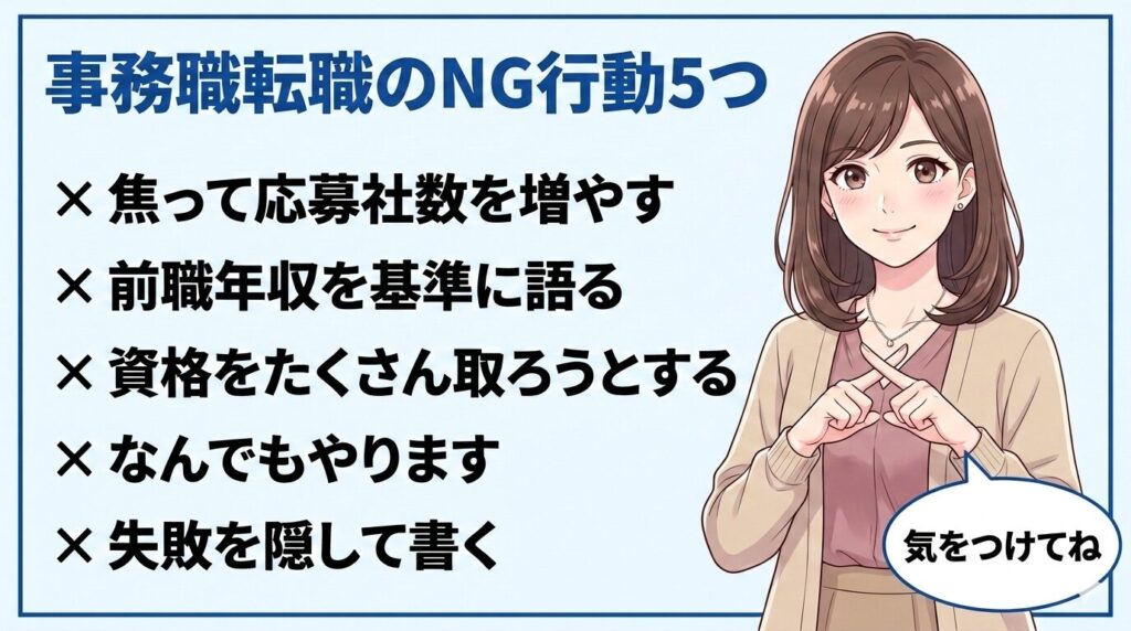 40代の転職失敗『人生終わり』と思った人へ｜採用担当が伝えたい3つのこと｜事務職転職のNG行動5つ