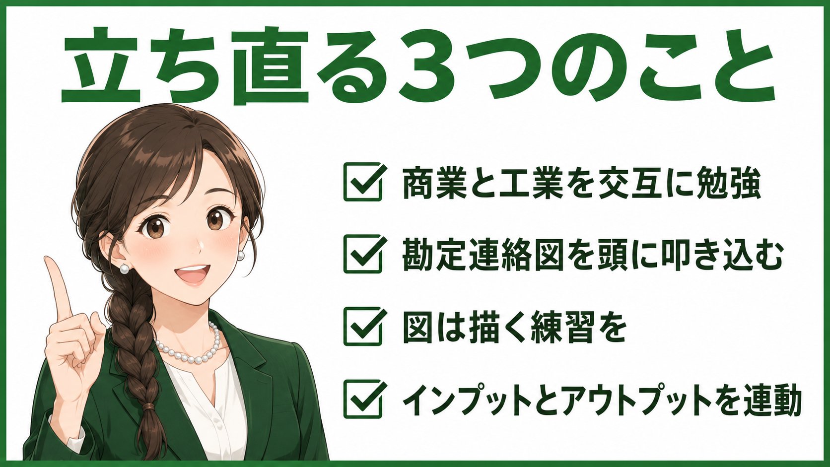 簿記2級立ち直る3つのこと