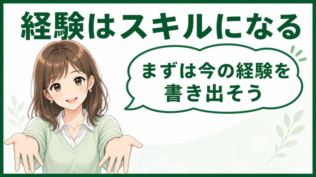事務職のスキルアップは今の経験を言葉にすることから始めるまとめ図解