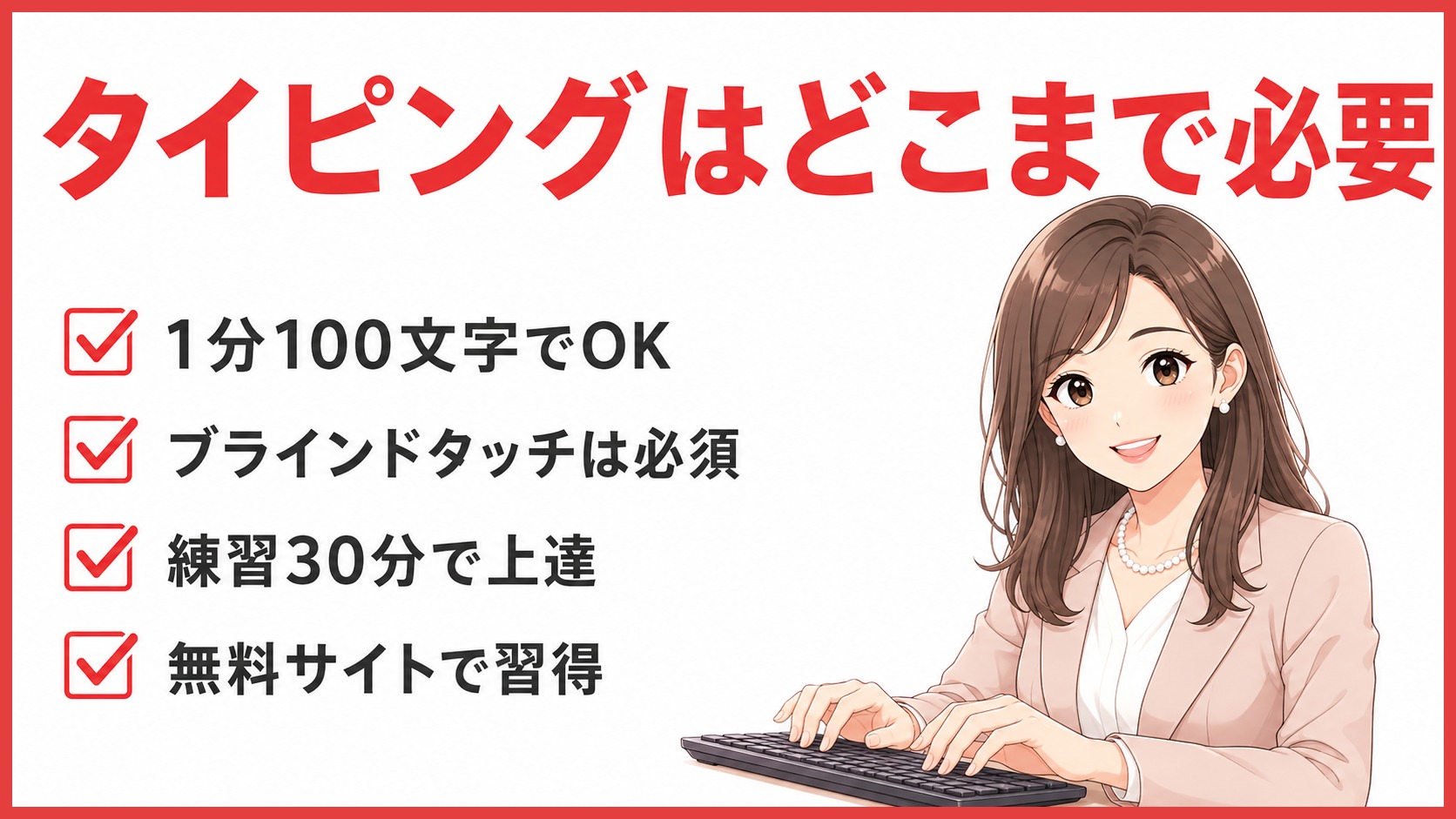 タイピングはどこまで必要｜ブラインドタッチの目安