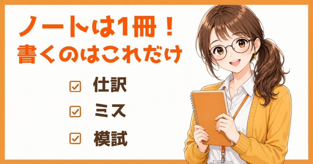 簿記3級に2ヶ月で合格するまでにやった勉強方法をまとめた図解