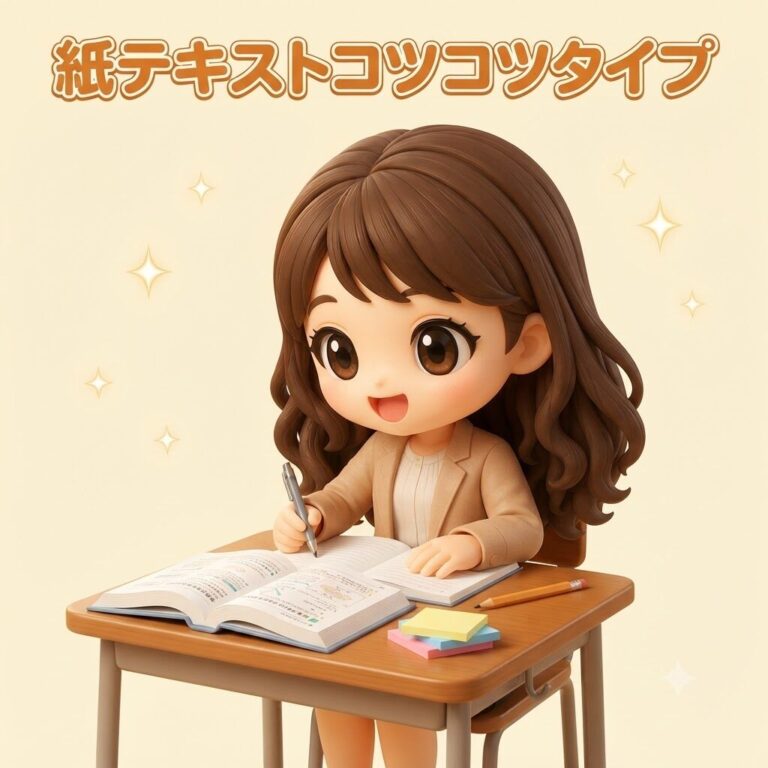 紙テキストコツコツタイプのかなたんキャラクターイラスト