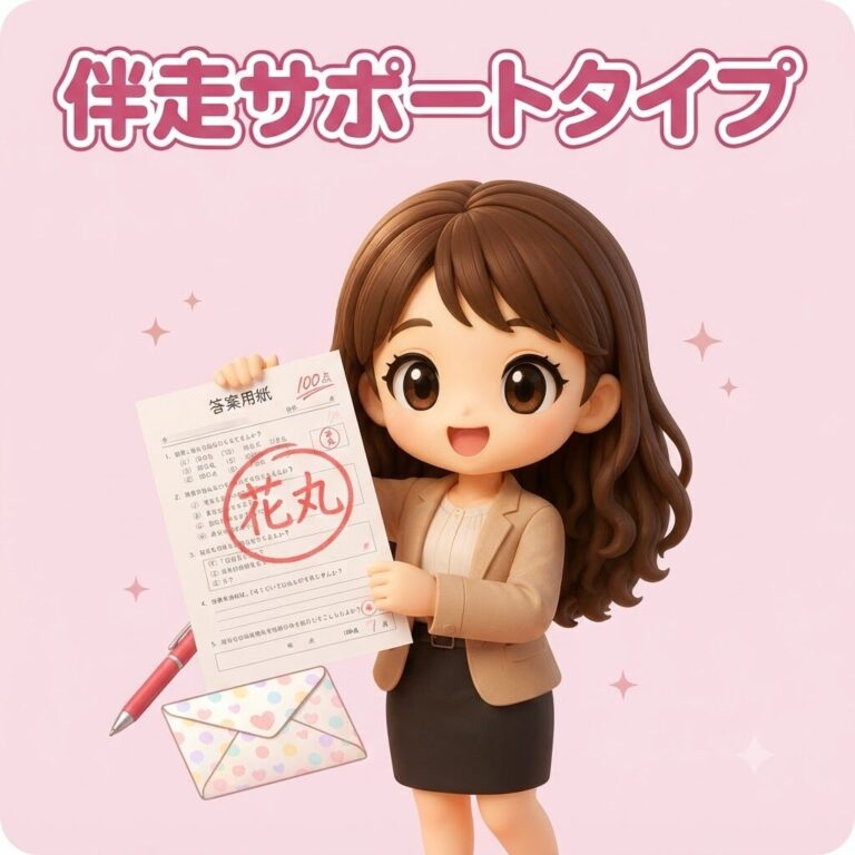 伴走サポートタイプのかなたんキャラクターイラスト