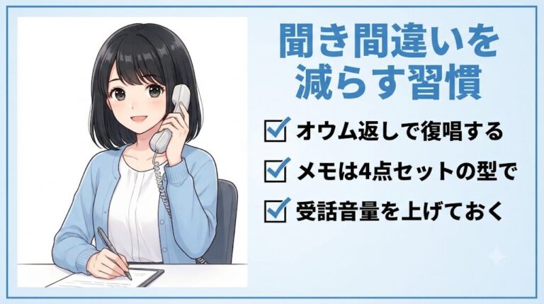 電話対応で聞き取れないのはあなたのせいじゃない|723人に聞いた対処法5選|聞き間違いを減らす習慣