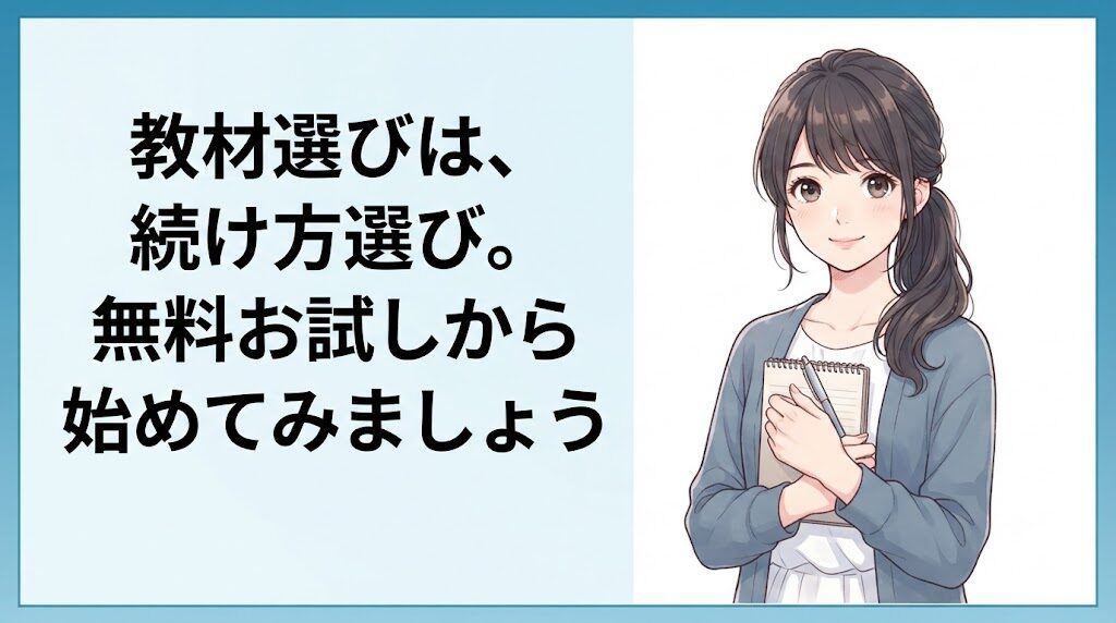 スタディング簿記講座の検証結果をまとめて簿記の勉強を応援するイラスト