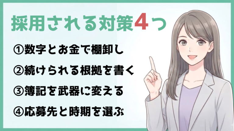 経理未経験の採用対策:経験の棚卸し、志望動機、簿記、応募先の見直し