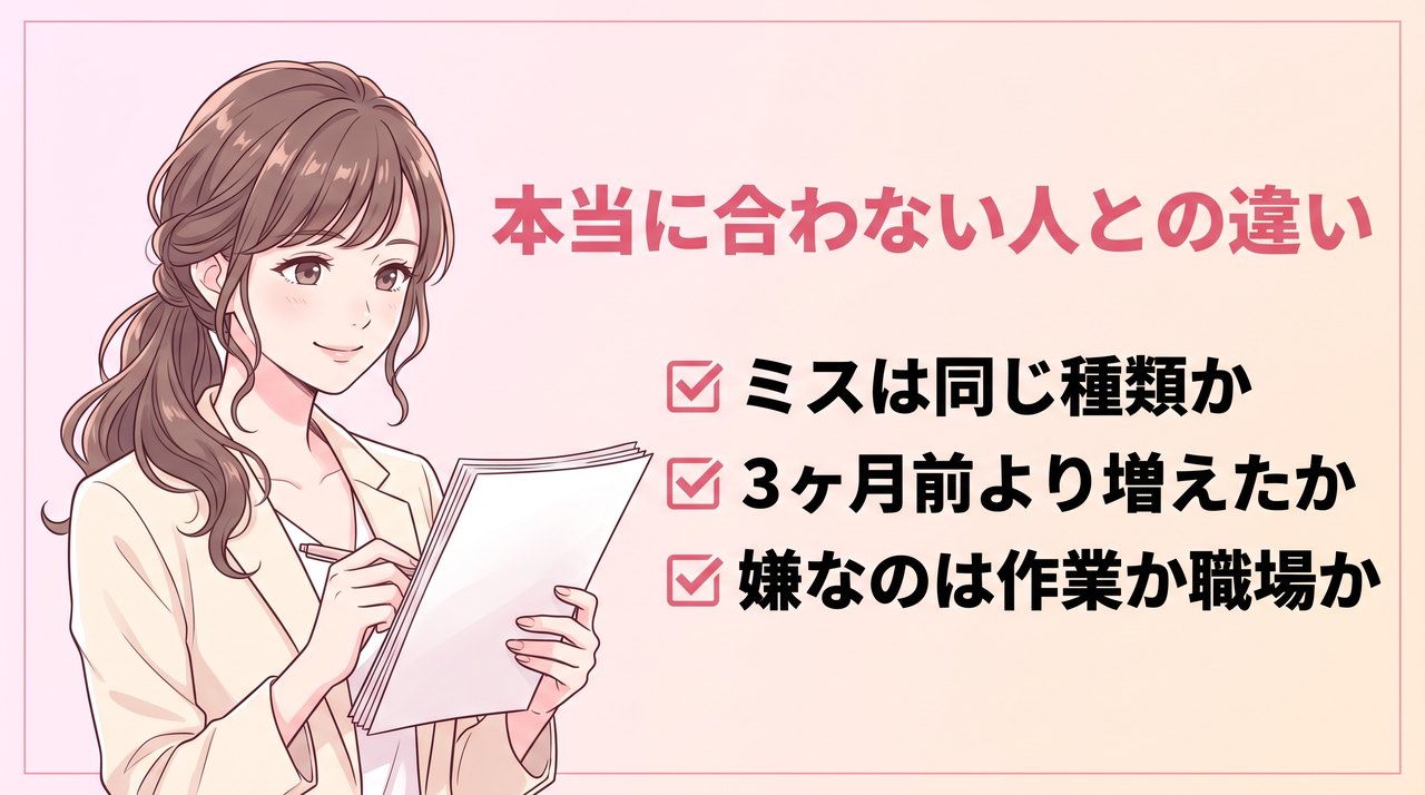 事務に本当に向いてない人とそう感じているだけの人を見分ける3つの質問