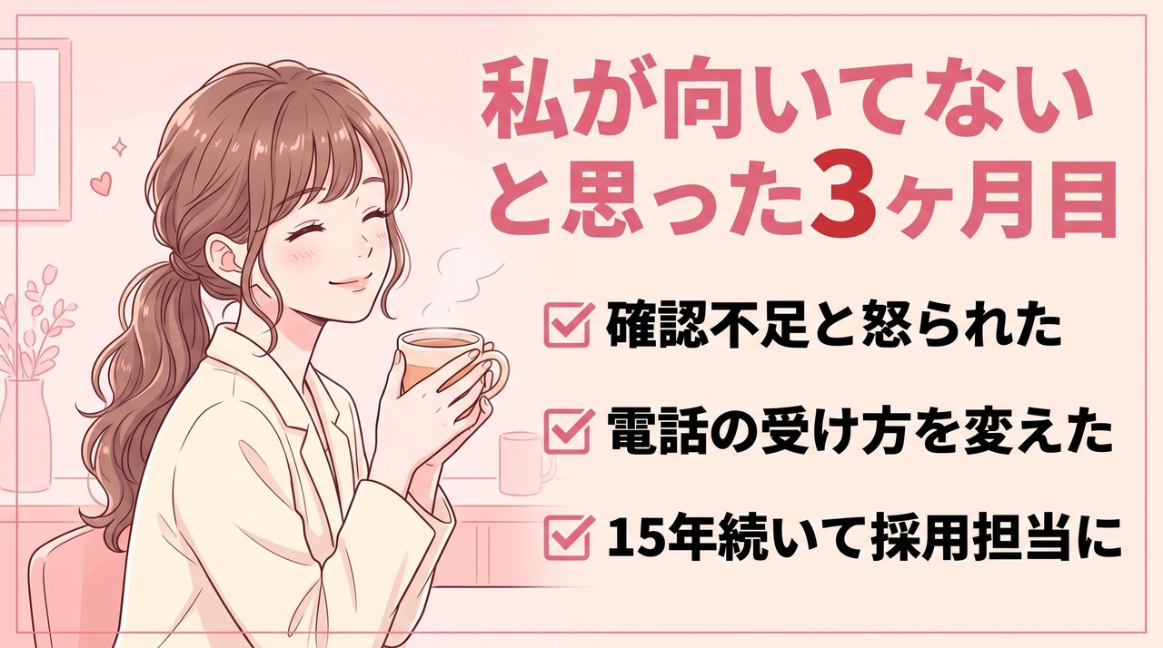 事務に向いてないと思った入社3ヶ月目に確認不足と怒られ、電話の受け方を変えた体験談